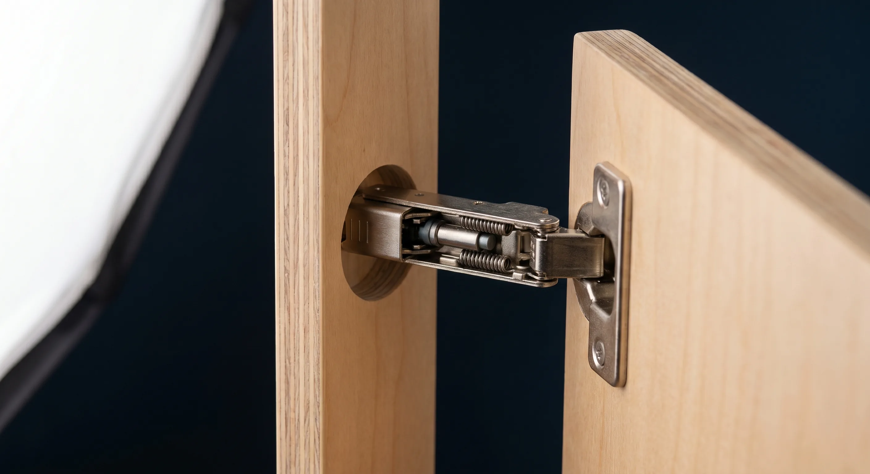 Macro técnico de bisagra Blum Clip Top Blumotion en cabinet triplay birch TIGERPLY 18mm